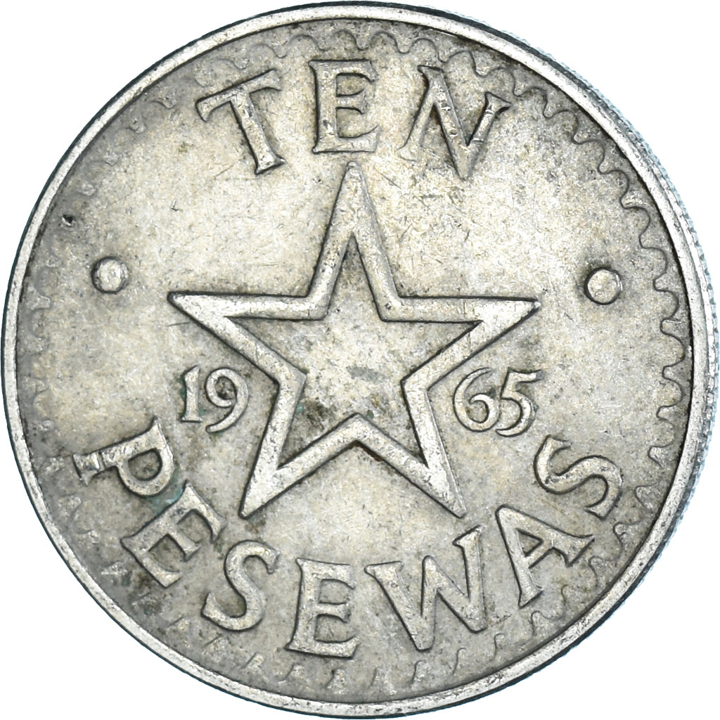Monnaie, Ghana, 10 Pesewas, 1965