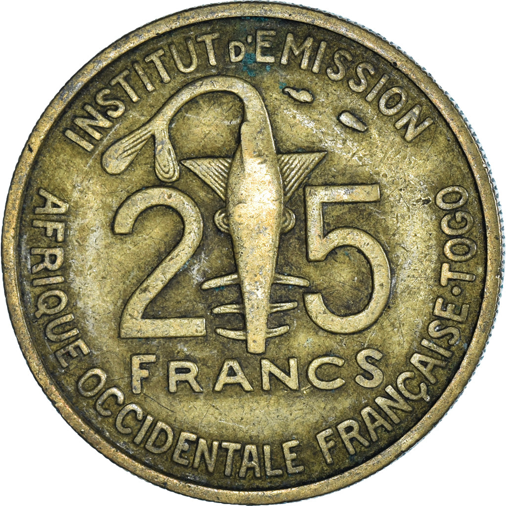 Coin, French West Africa, 25 Francs, 1957