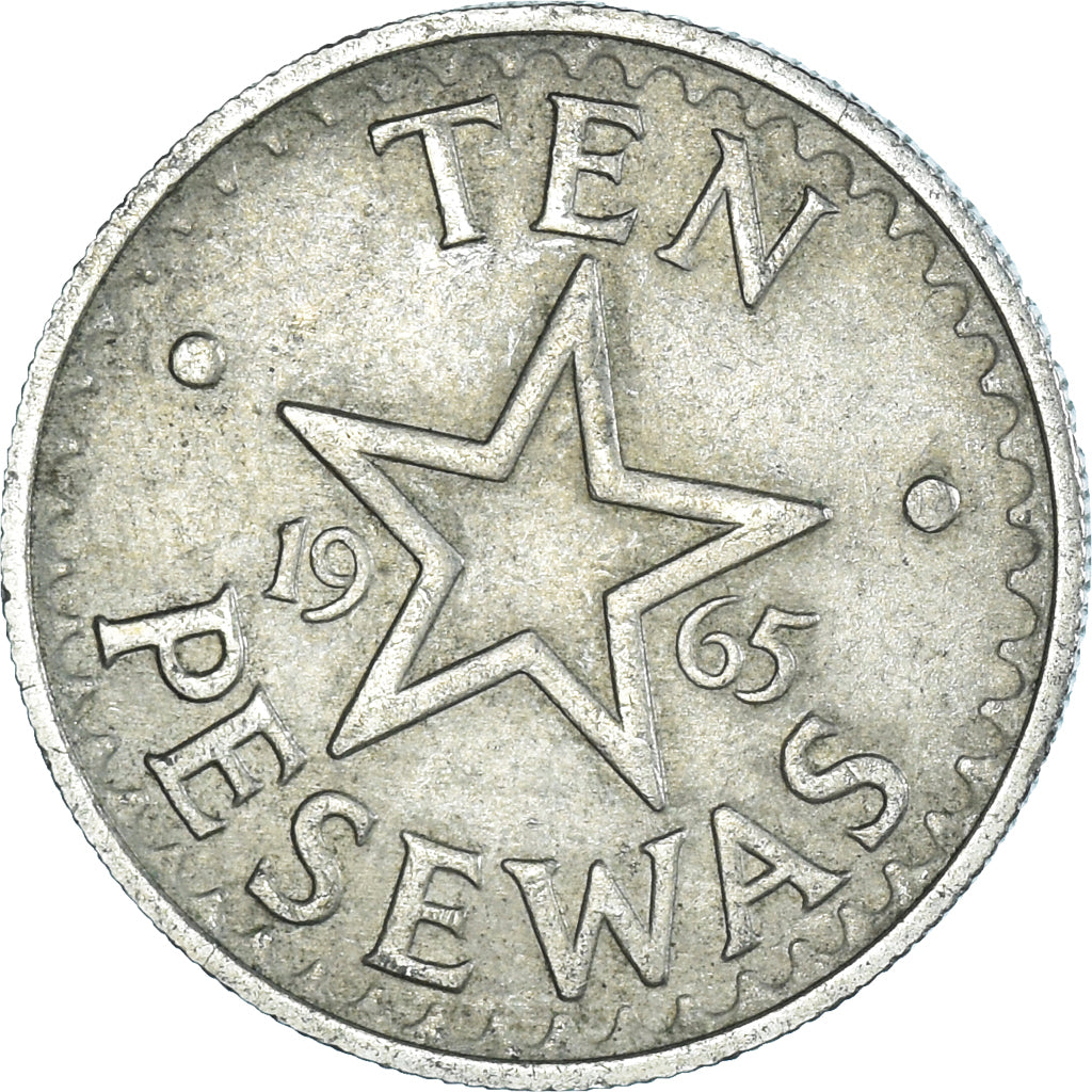 Coin, Ghana, 10 Pesewas, 1965