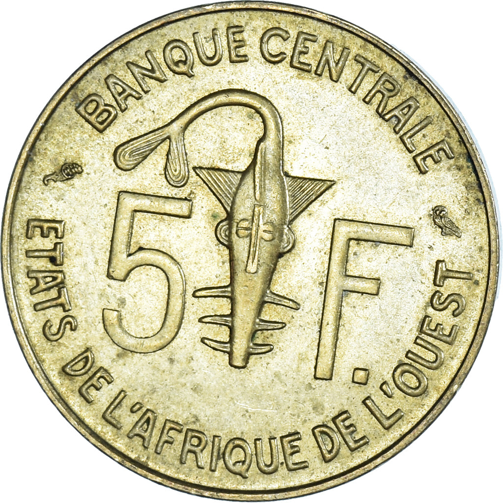 Coin, West African States, 5 Francs, 1971