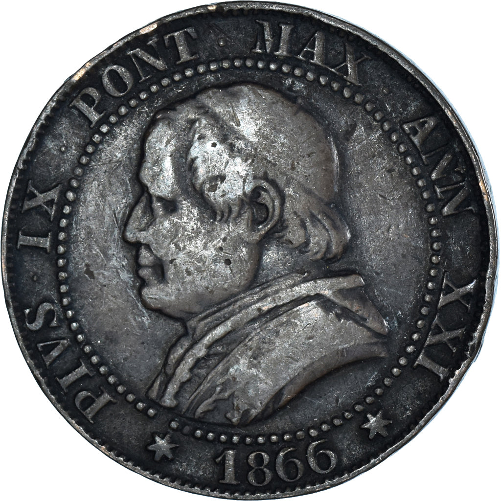 Münze, Vatikan, Soldo, 1866