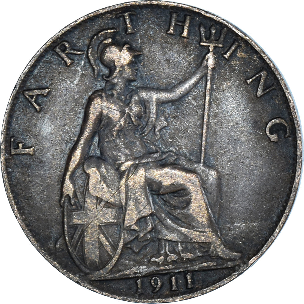 Coin, Great Britain, Farthing, 1911