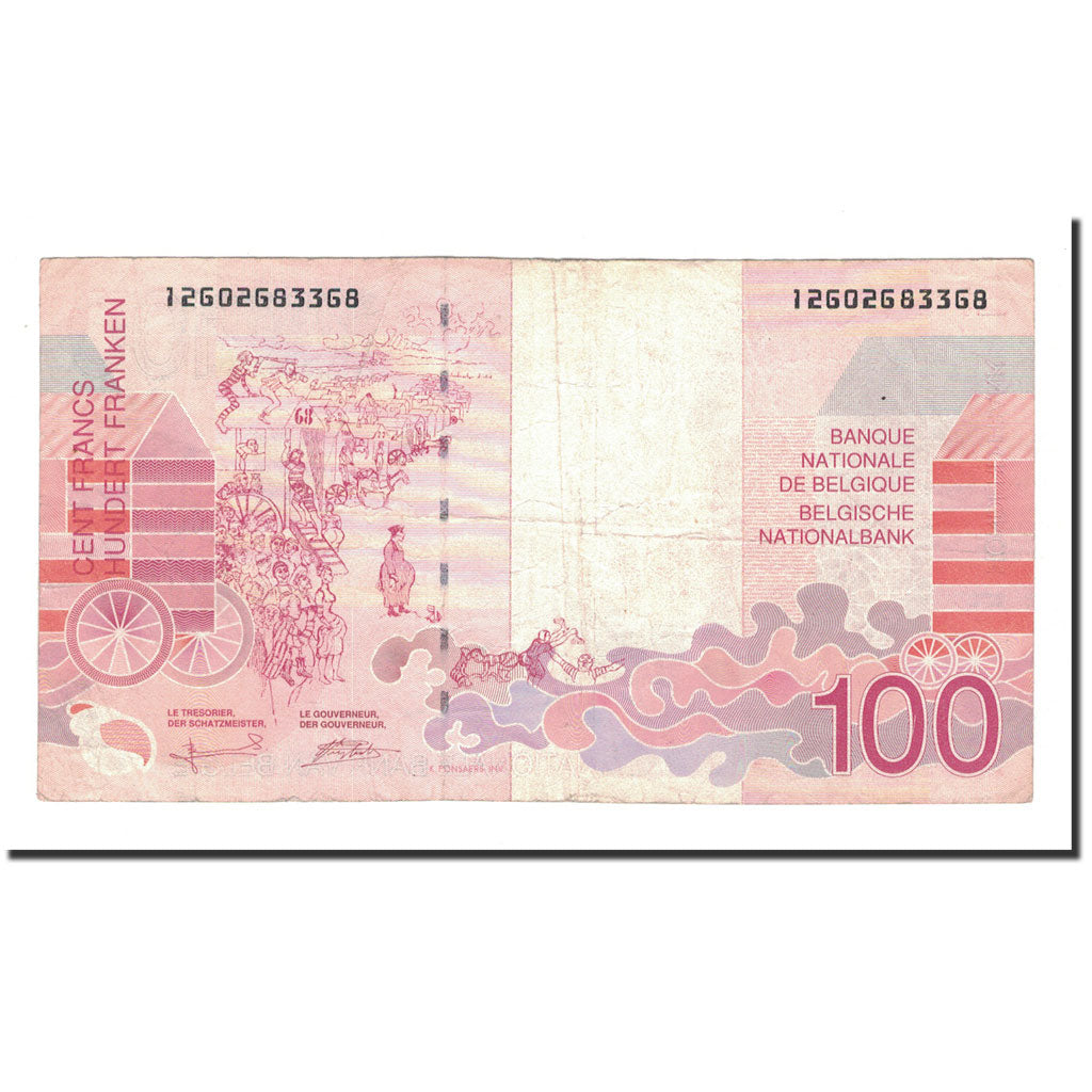 Billete, 100 Francs, Bélgica, KM:147, BC