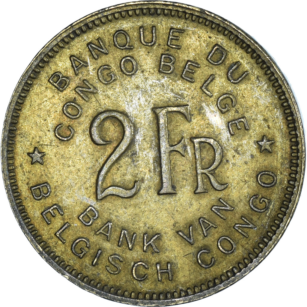 Moneda, Congo belga, 2 Francs, 1946