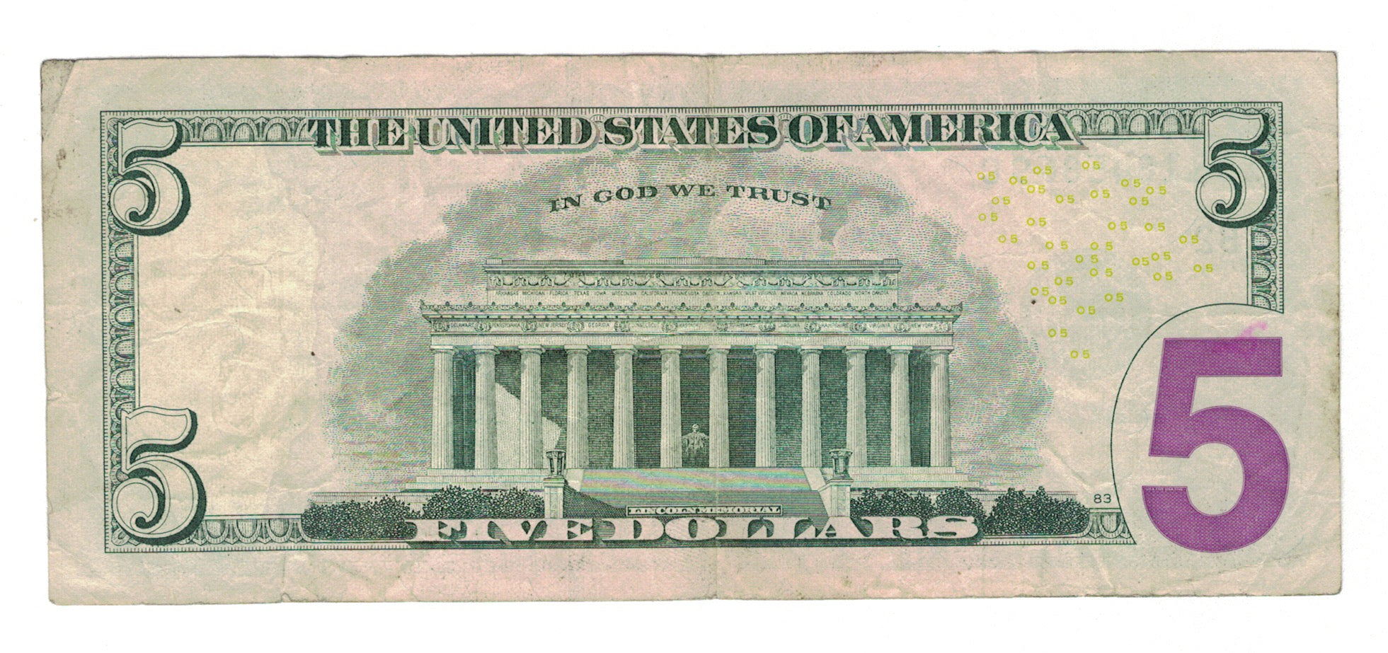 Banknote, United States, 5 Dollars, Undated (2006), VF(20-25)