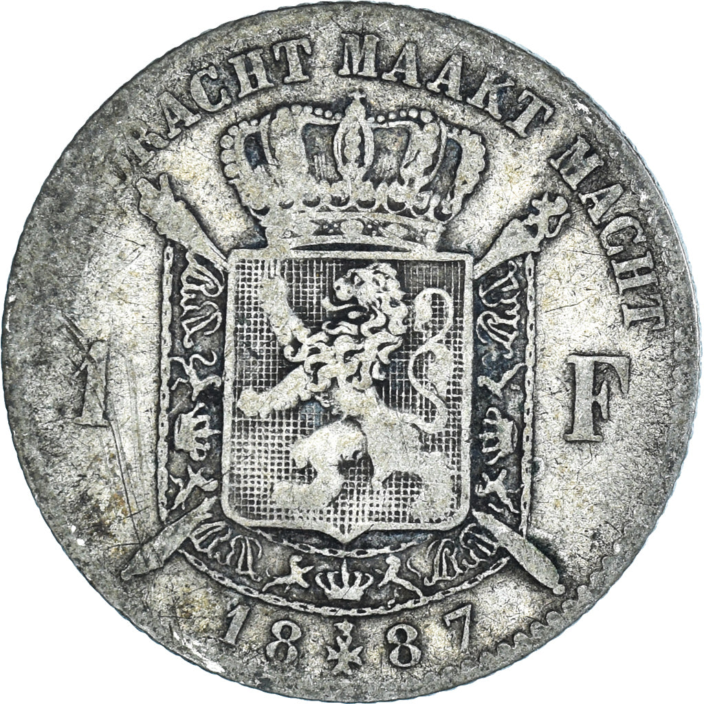 Monnaie, Belgique, Franc, 1887