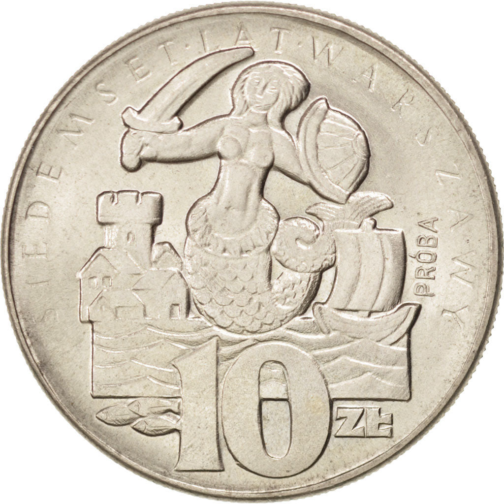 Coin, Poland, 10 Zlotych, 1965, MS(63), Copper-nickel, KM:Pr133