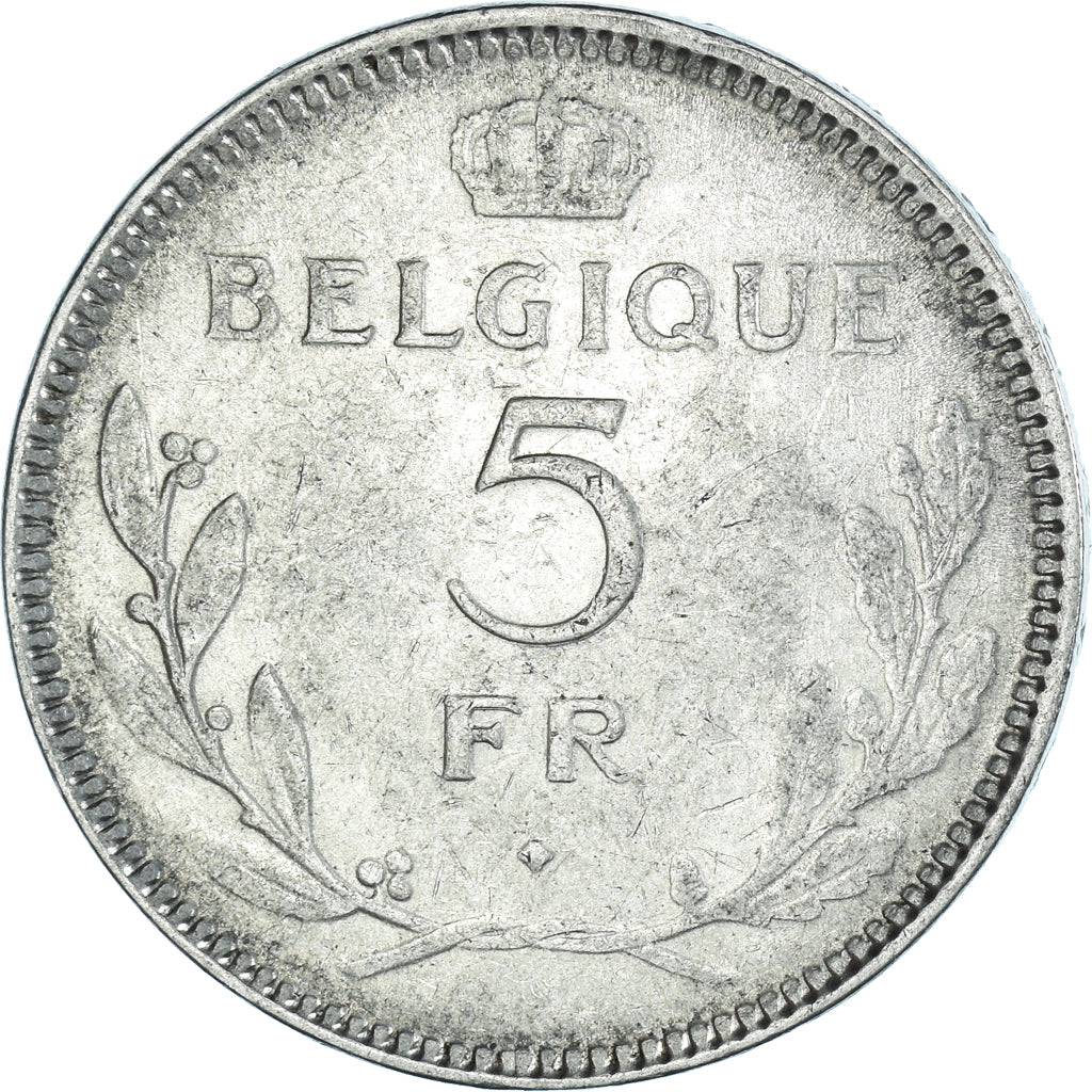 Coin, Belgium, 5 Francs, 5 Frank, 1937