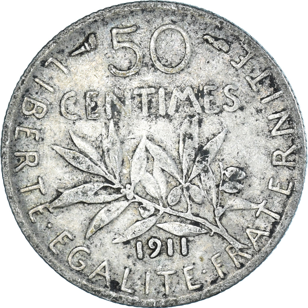 Monnaie, France, 50 Centimes, 1911