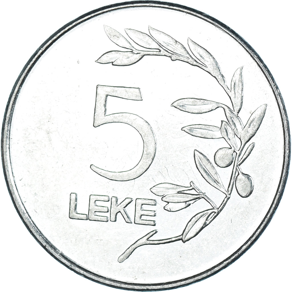 Monnaie, Albanie, 5 Lekë, 2000