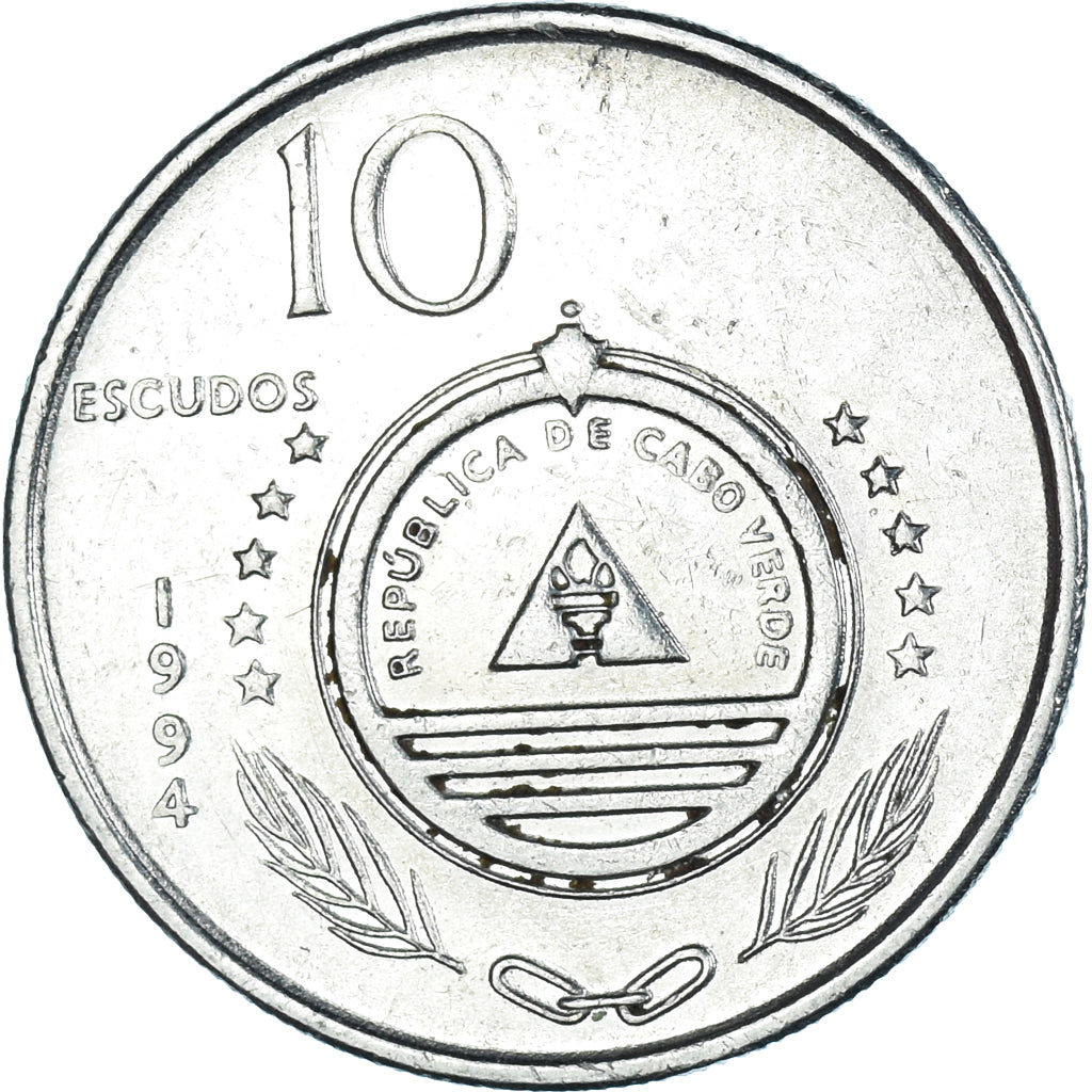 Monnaie, Cap-Vert, 10 Escudos, 1994