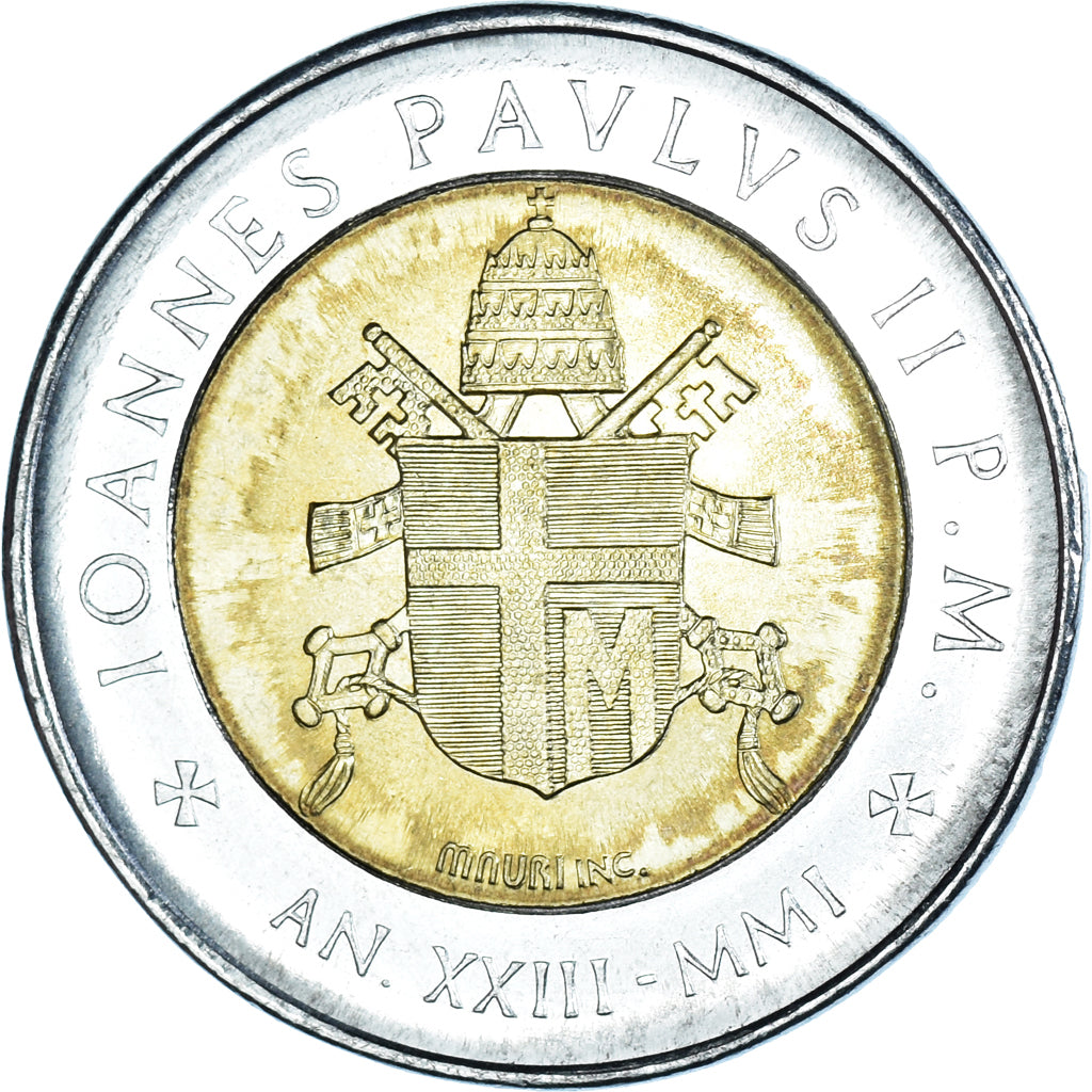 Münze, Vatikan, 500 Lire, 2001