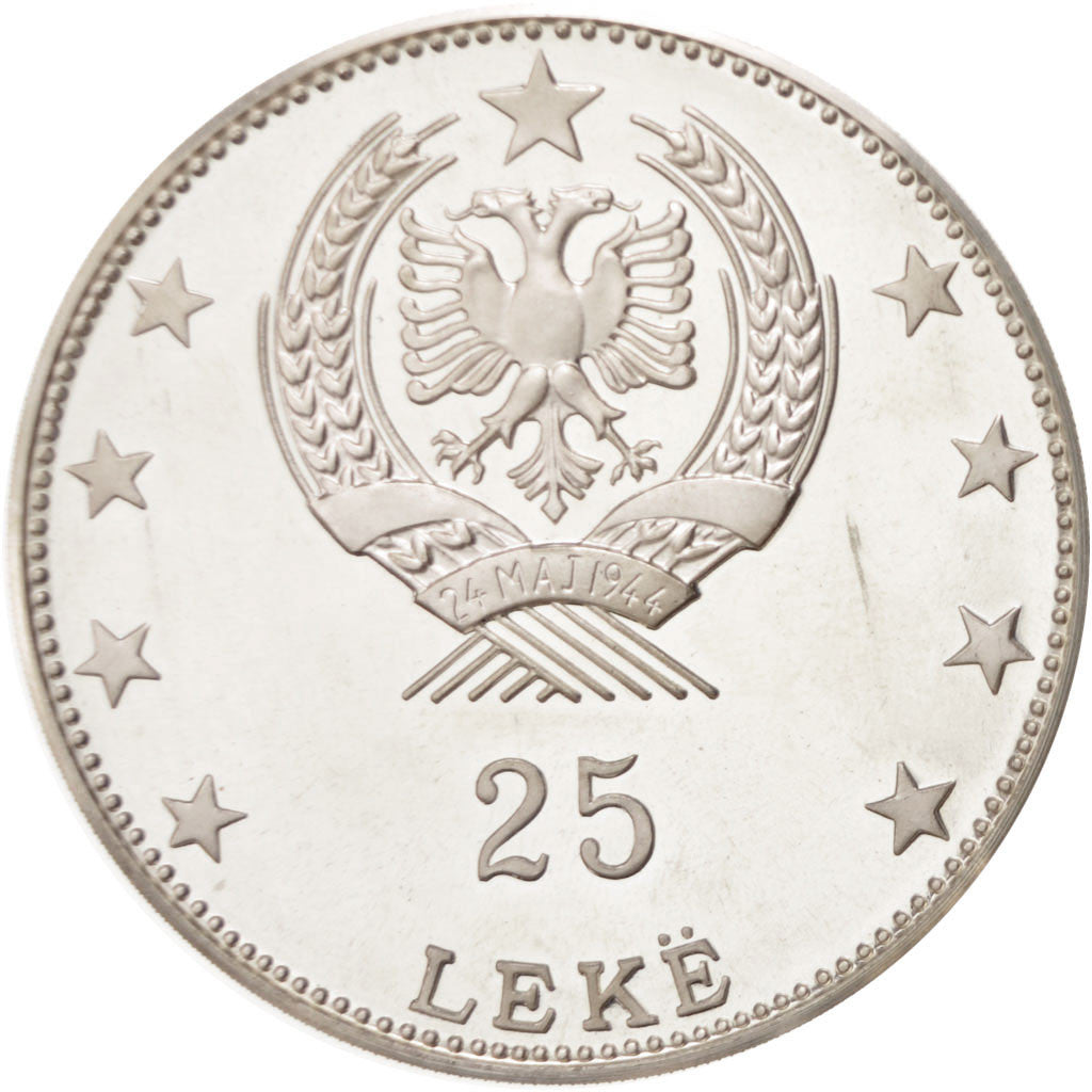 Monnaie, Albania, 25 Lekë, 1968, FDC, Argent, KM:52.1