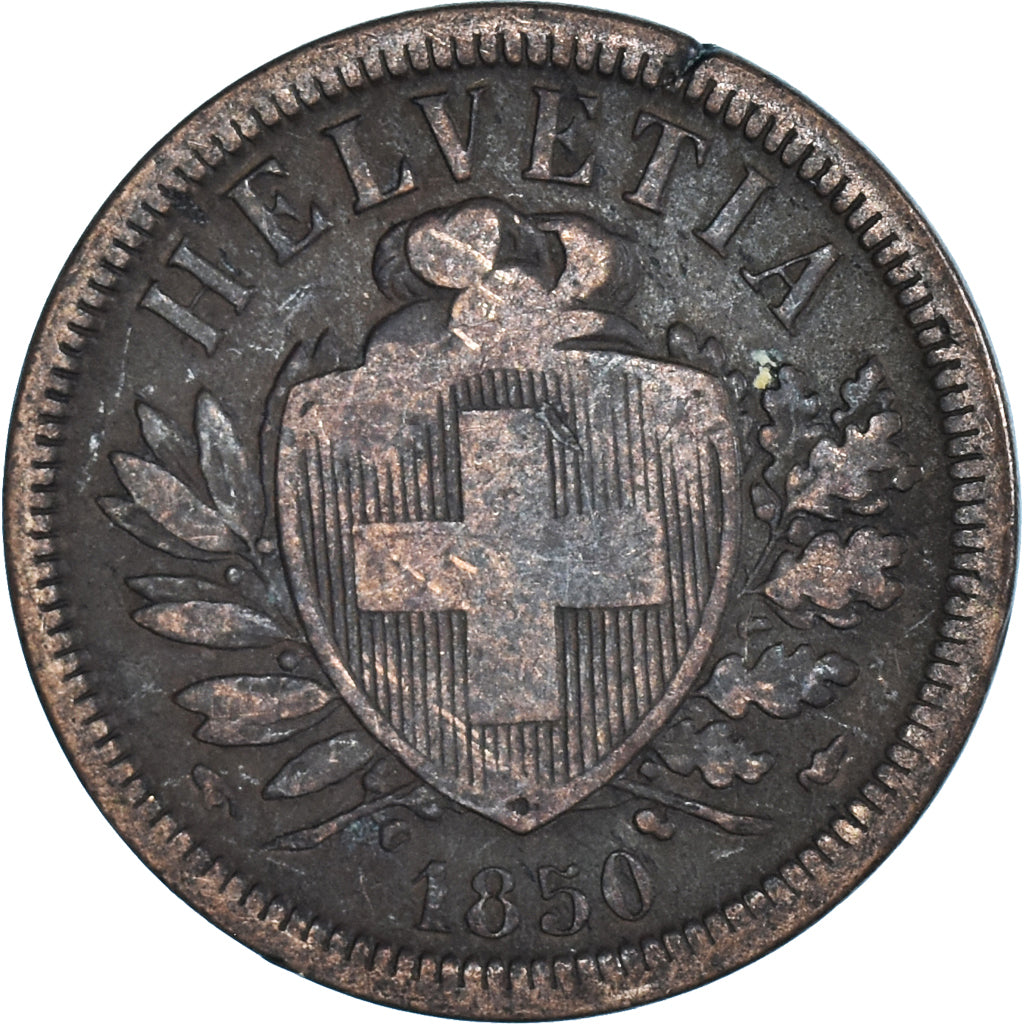 Moneta, Svizzera, 2 Rappen, 1850
