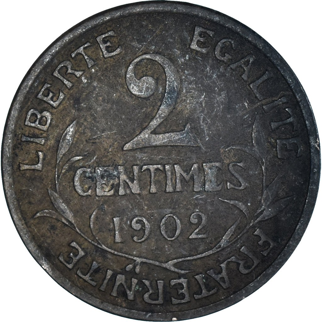 Moneta, Francja, 2 Centimes, 1902