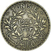 Moeda, Tunísia, 2 Francs, 1924