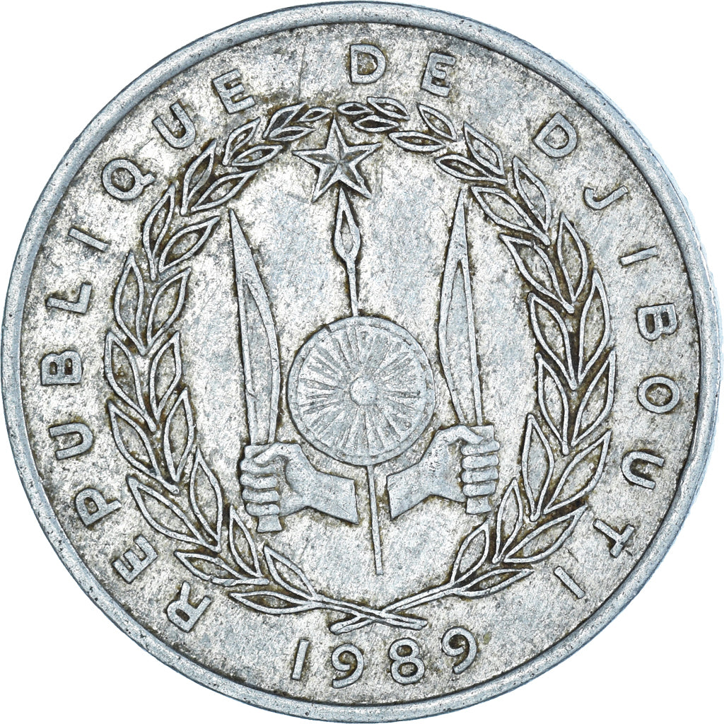 Münze, Dschibuti, 5 Francs, 1989