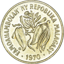 Coin, Madagascar, 10 Francs, 2 Ariary, 1970
