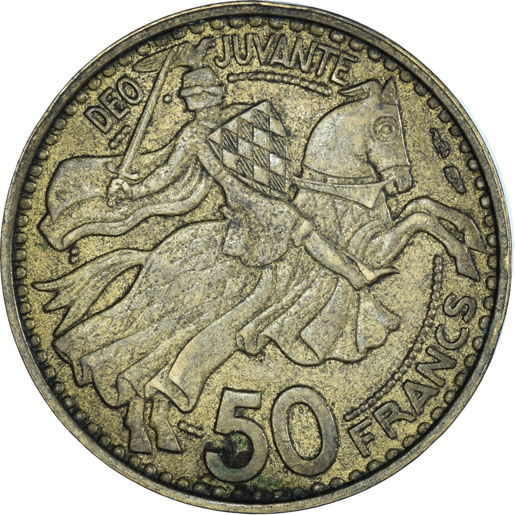 Coin, Monaco, 50 Francs, Cinquante, 1950