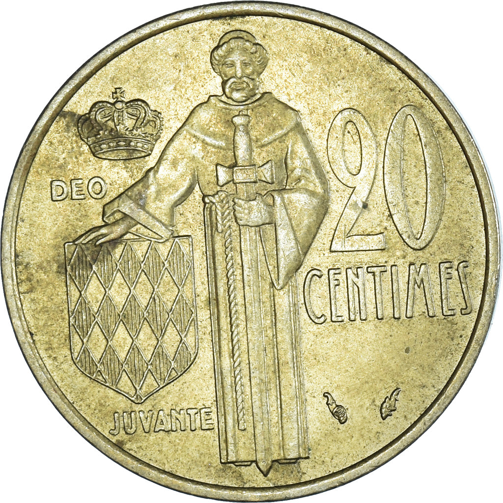 Moneta, Monaco, 20 Centimes, 1977