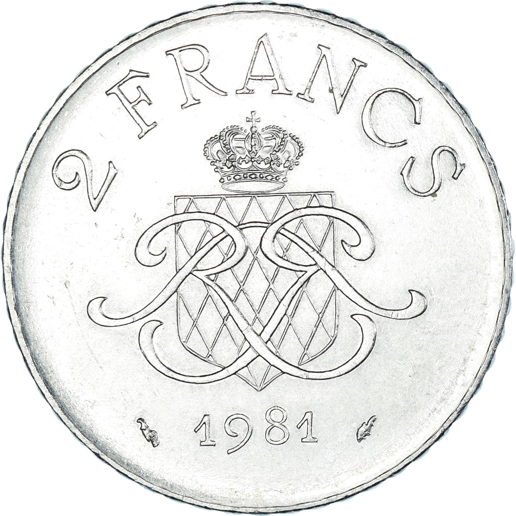 Moneda, Mónaco, 2 Francs, 1981