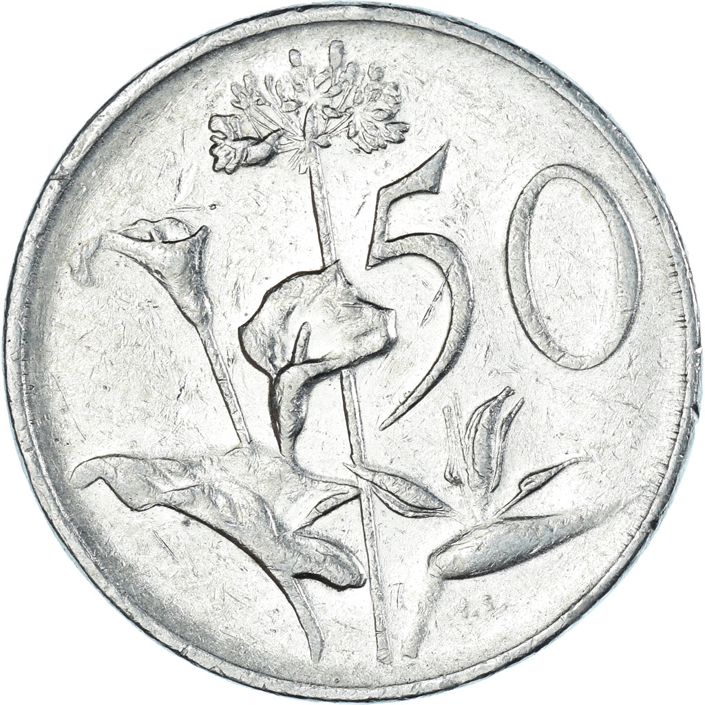 Coin, South Africa, 50 Cents, 1989
