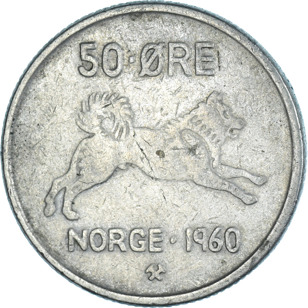 Monnaie, Norvège, 50 Öre, 1960