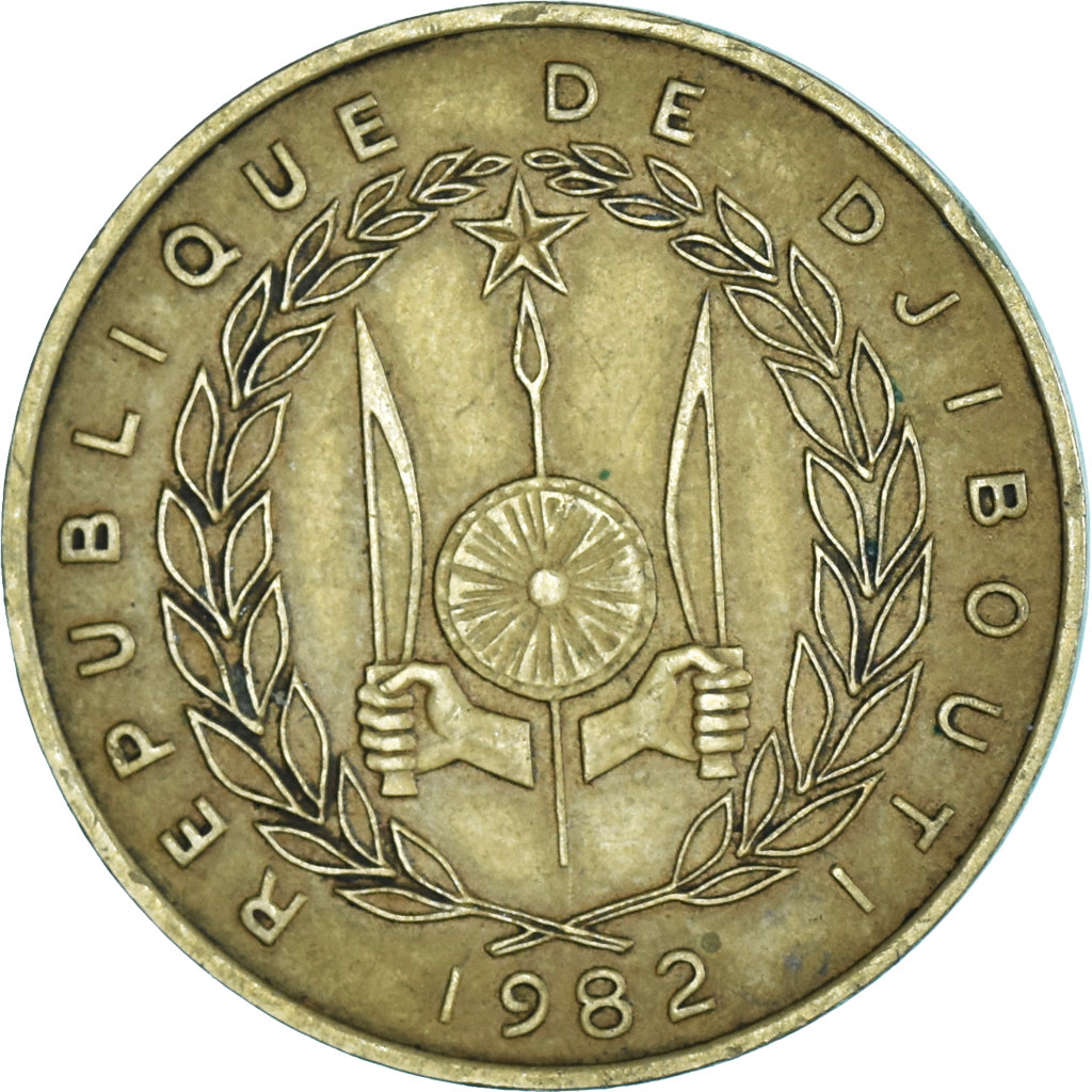 Moneda, Yibuti, 20 Francs, 1982