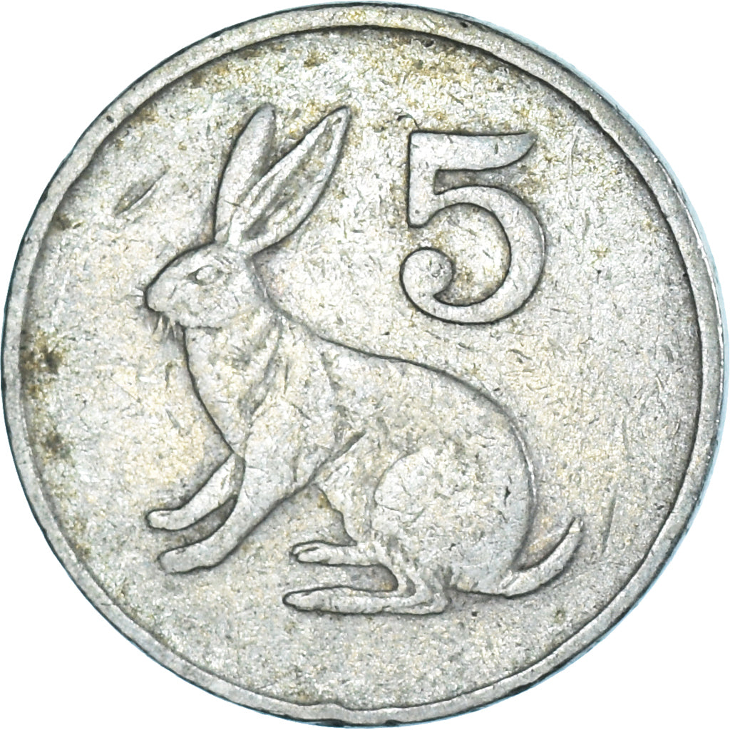 Moneta, Zimbabwe, 5 Cents, 1980