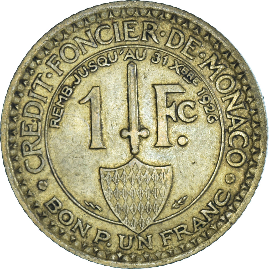 Coin, Monaco, Franc, 1924
