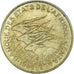 Moneda, Estados del África central, 25 Francs, 1986