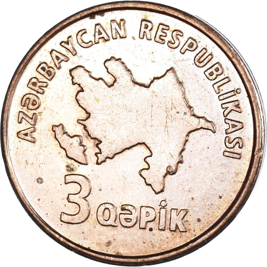 Monnaie, Azerbaïdjan, 3 Qapik, 2006
