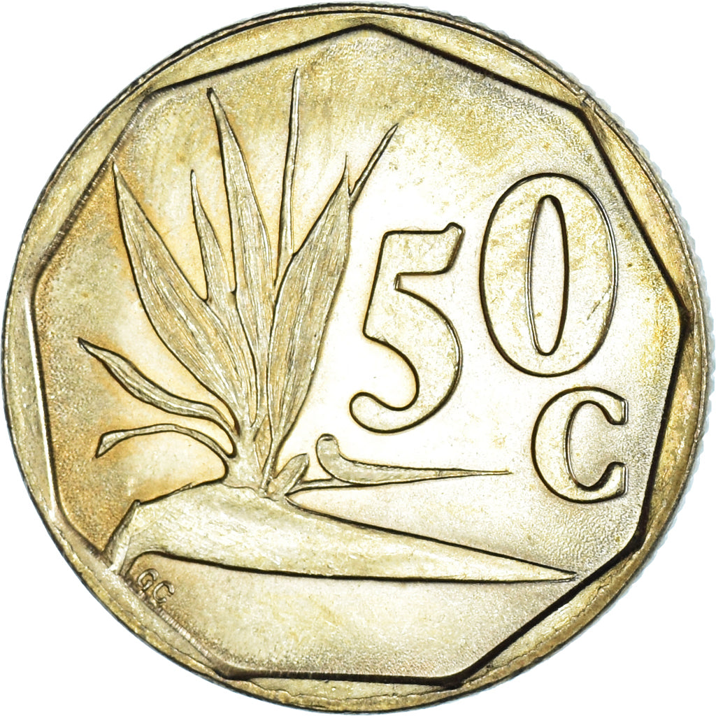 Moeda, África do Sul, 50 Cents, 1994