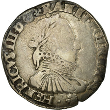 Coin, France, Teston, 1576, Bayonne, VF(20-25), Silver, Sombart:4654