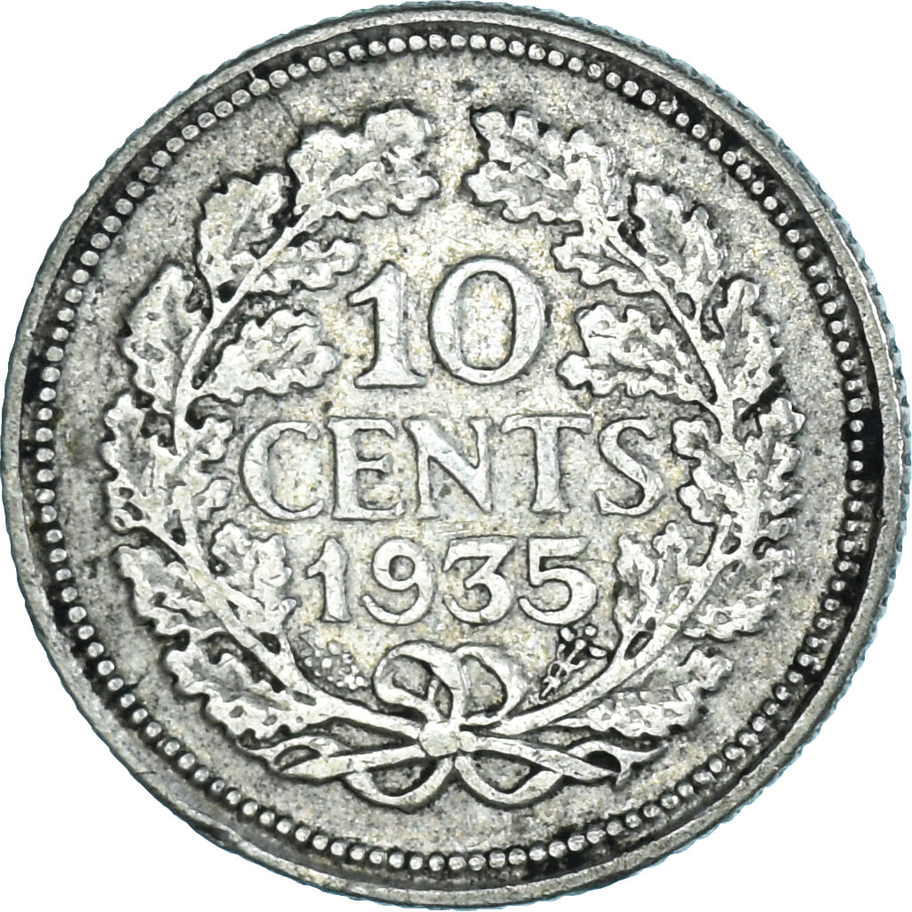 Moeda, Países Baixos, 10 Cents, 1935