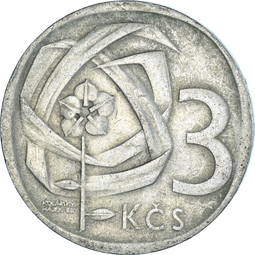 Moneda, Checoslovaquia, 3 Koruny, 1965