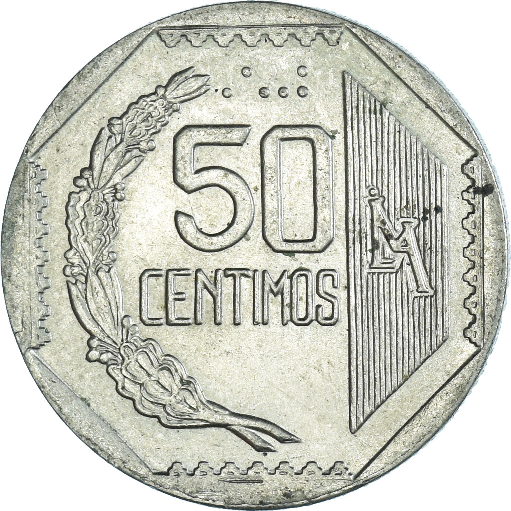 Moneda, Perú, 50 Centimos, 1991