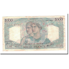 França, 1000 Francs, Minerve et Hercule, 1946, 1946-2-21, EF(40-45)