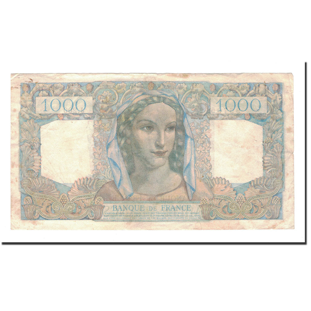França, 1000 Francs, Minerve et Hercule, 1946, 1946-2-21, EF(40-45)