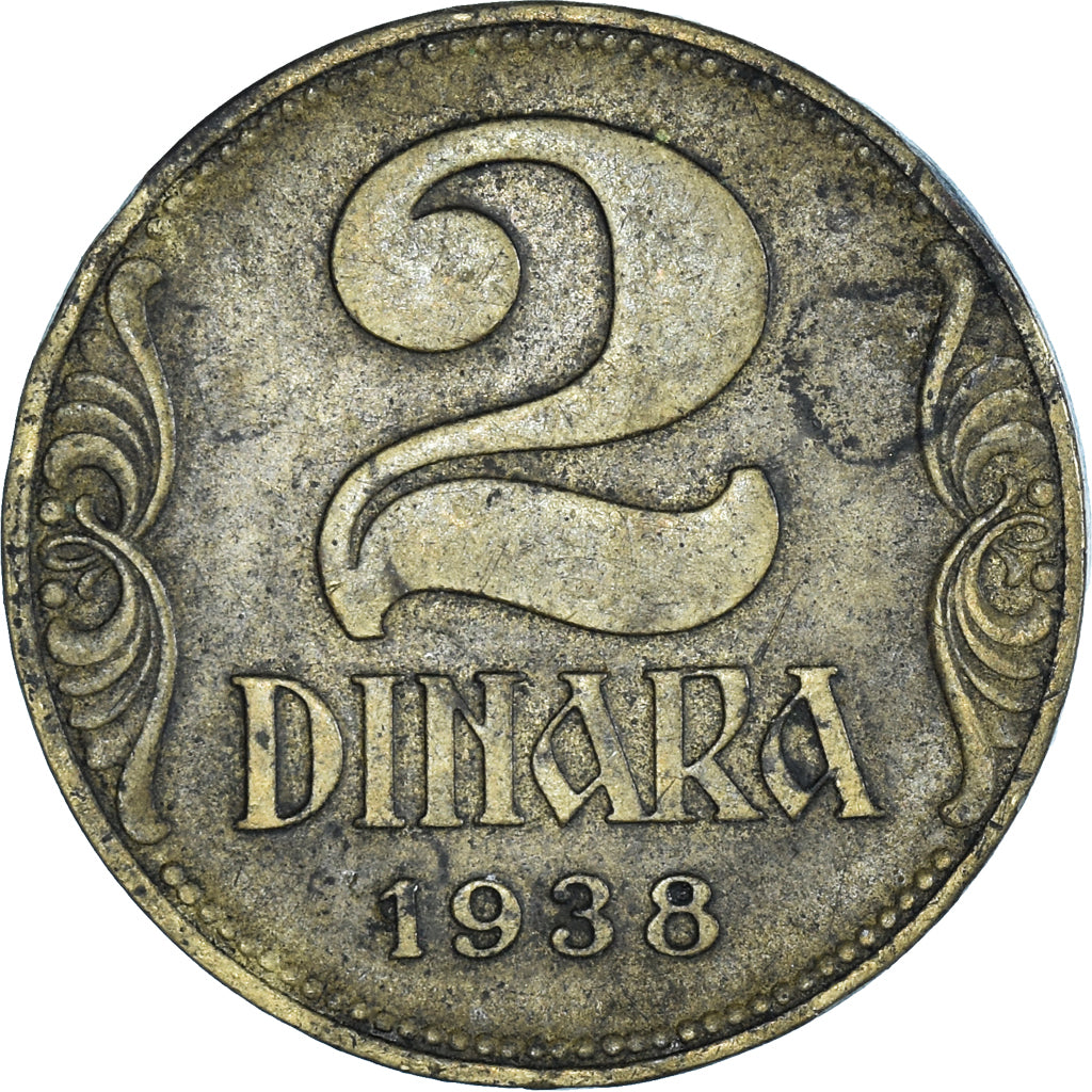 Münze, Jugoslawien, 2 Dinara, 1938