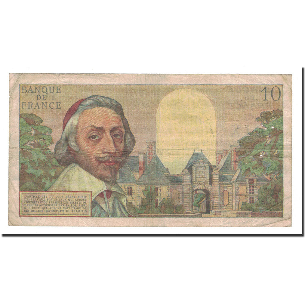 France, 10 Nouveaux Francs, Richelieu, 1962, 1962-10-04, VF(30-35)
