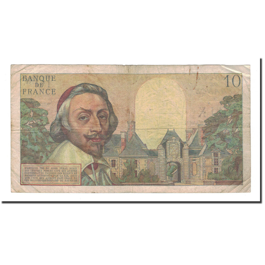 France, 10 Nouveaux Francs, Richelieu, 1962, 1962-07-05, VF(20-25)