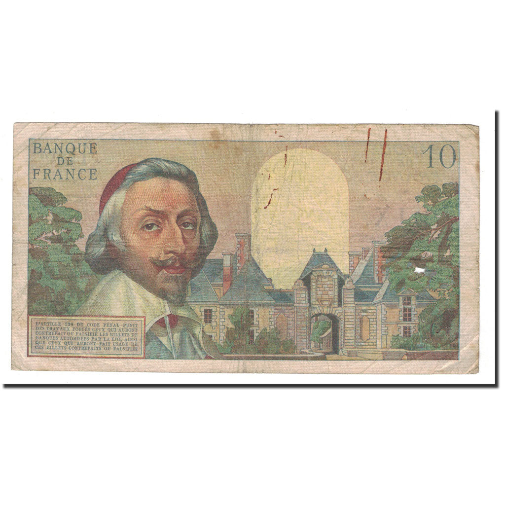 France, 10 Nouveaux Francs, Richelieu, 1961, 1961-04-06, B, Fayette:57.15