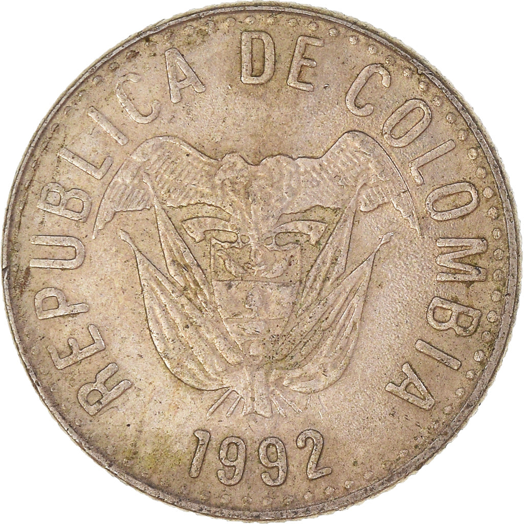 Moneda, Colombia, 10 Pesos, 1992
