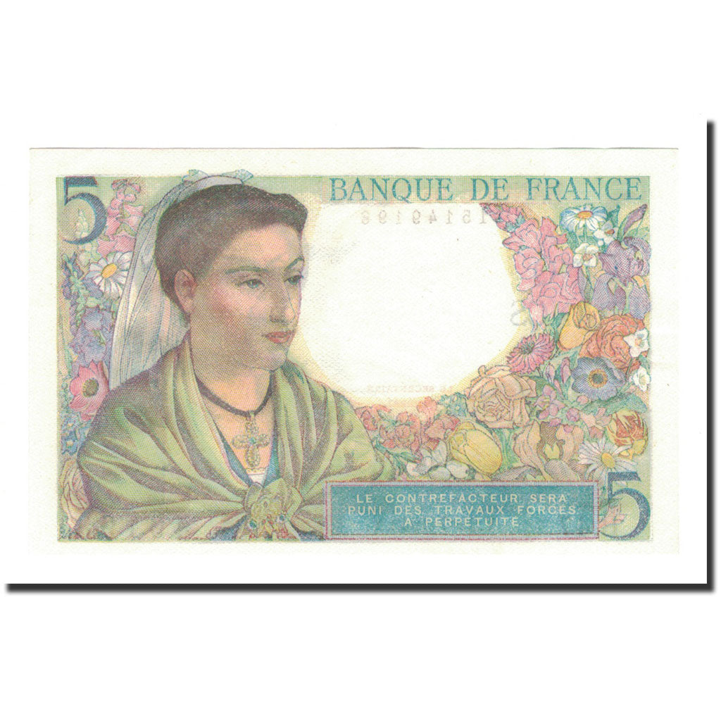 Frankrijk, 5 Francs, Berger, 1943, 1943-07-22, TTB+, Fayette:5.2, KM:98a
