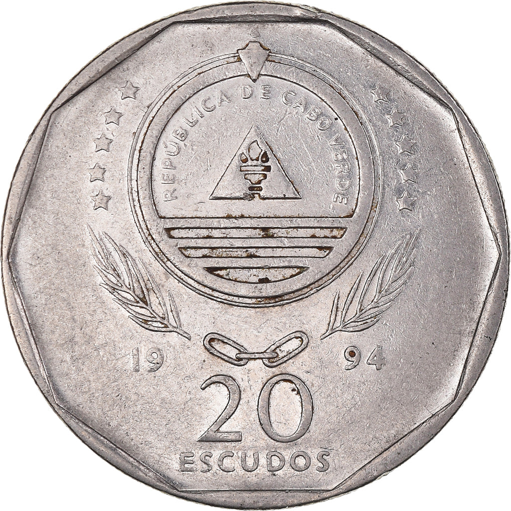 Monnaie, Cap-Vert, 20 Escudos, 1994