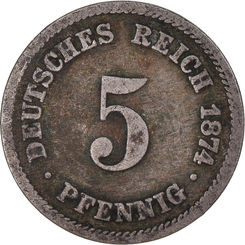 Moneta, NIEMCY - IMPERIUM, 5 Pfennig, 1874