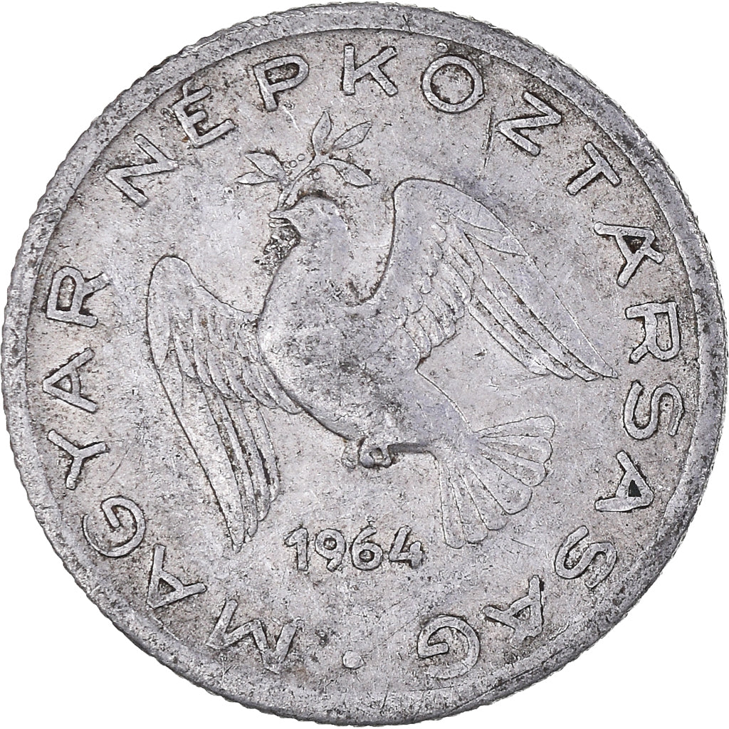 Moeda, Hungria, 10 Filler, 1964