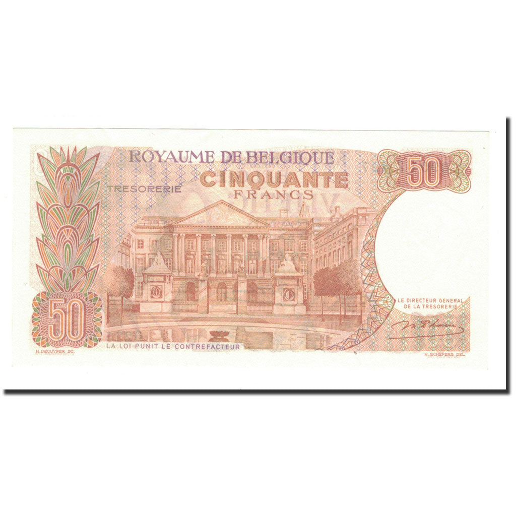 Banknote, Belgium, 50 Francs, 1966, 1966-05-16, KM:139, AU(55-58)