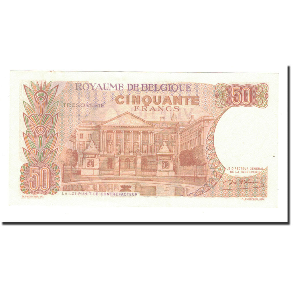 Banknote, Belgium, 50 Francs, 1966, 1966-05-16, KM:139, AU(55-58)